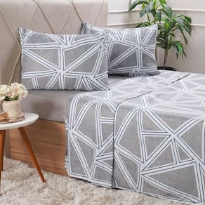 Jogo de Cama Queen Cotton Touch 4 Peças 158x198x35cm
