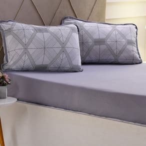 Jogo de Cama Queen 3 Pçs Malha Premium 145g/m² 100% Algodão 158x198x35cm