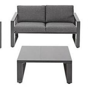 Conjunto Jardim Varanda Aluminio E Almofadas 4 Pessoas - Ely