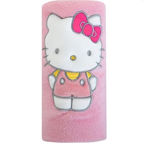 Manta com Aplique Flannel Fleece Turma da Hello Kitty 100x75