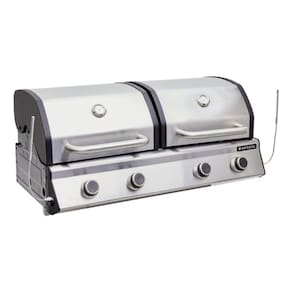 Churrasqueira Gas Embutir 110x60x50cm Aco Inox 4 Queimadores
