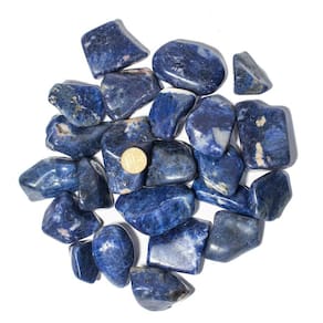 1 kg Sodalita Azul Rolado Pedra Natural G 30 a 45mm Tipo A
