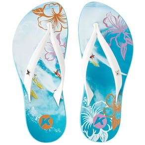 Chinelo Kenner Ibiza Surf Feminino - Branco e Azul