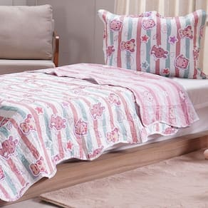 Kit Colcha Solteiro Ultra Lisse New Kids Rolinho 160x220cm