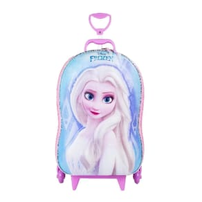 Mochila 3D Frozen Elsa Disney Com 6 Rodinhas Maxtoy 7559