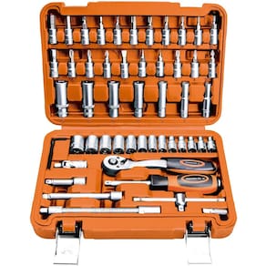 Kit Jogo Ferramentas Oficinas Maleta Laranja 52pç Tramontina
