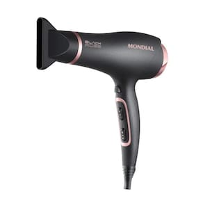 Secador de Cabelo Mondial Black Rose Line Preto/Golden Rose 2000W 220V- SC-37