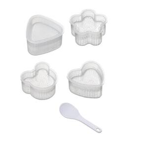 Kit Moldes Para Arroz Onigiri Com Mini Colher 5 Peças