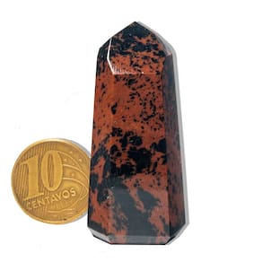 Ponta Obsidiana Mahogany Natural 10 a 25g 3 a 5cm Tipo A