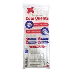 Bastão Refil De Cola Quente Fino 07 Mm Pacote Com 85 Unidades