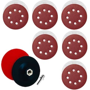 Suporte Borracha 125Mm Com Adaptador + 30 Discos Lixa 125Mm