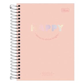 Agenda Diária 2026 Espiral M4 176Fls Happy Salmão Tilibra