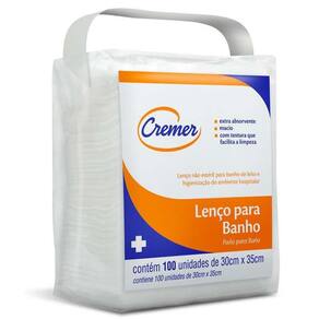 Lenço Para Banho Cremer 30Cm X 35Cm C/100 Unidades.