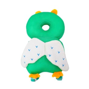Almofada Mochila Proteção Cabeça Anti Queda Costas Bebe Cor:Verde