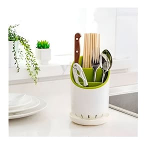 Porta Talheres com Escorregador Organizador Cozinha Utensílios Cor:Verde