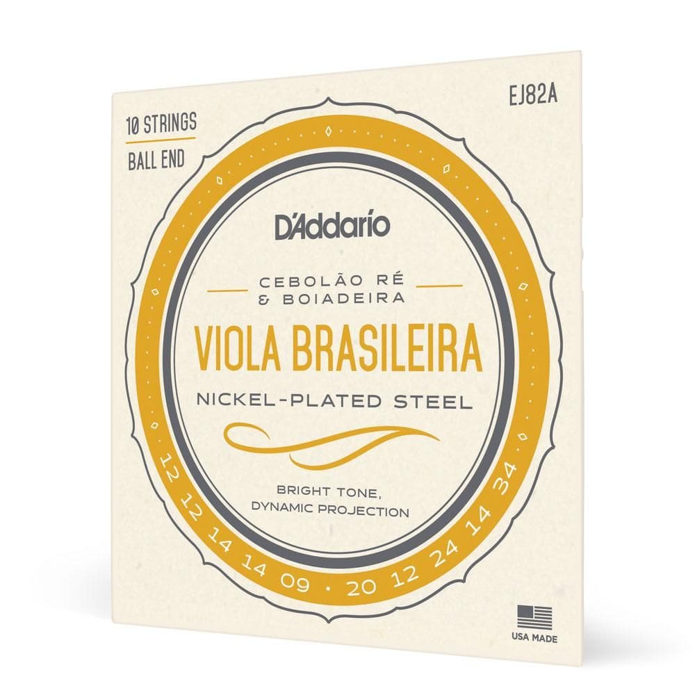 Encordoamento Viola Brasileira D Addario Nickel-Plated EJ82A [F035]