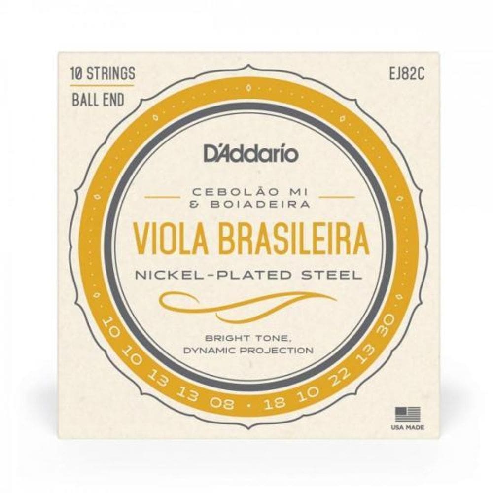 Encordoamento Para Viola D Addario EJ82C Nickel Plated Steel .010 [F002]