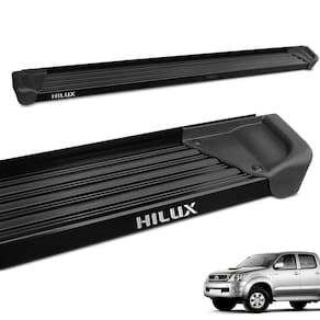 Estribo Lateral Hilux Cd 2005 A 2015 Aluminio Preto A3