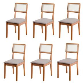 Conjunto de 6 Cadeiras de Jantar Santiago em Tecido Boucle