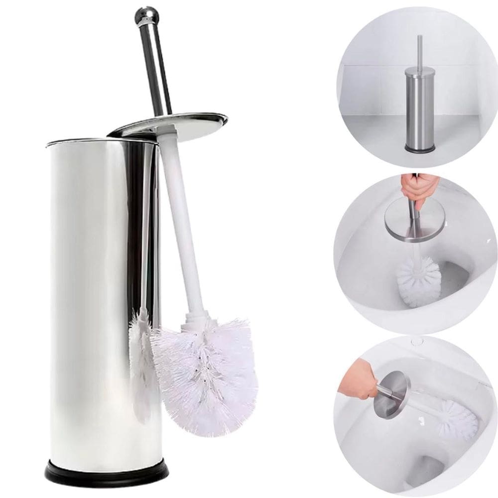 Higiene Escova Inox Aço Privada Antiderrapante Banheiro