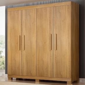 Guarda-roupa Casal 4 Portas 100% Mdf Jandaia Cinamomo