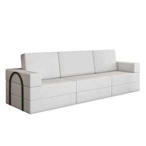 Sofá Cama para Sala de Estar 2 Lugares Magic Branco