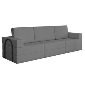 Sofá Cama para Sala de Estar 2 Lugares Magic Cinza