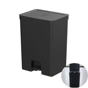 Lixeira Grande com Pedal 50 Litros Cesto de Lixo Cozinha Preto - Trium LX4400PTF Ou