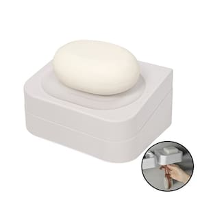 Saboneteira Porta Sabonete de Parede Com Adesivo Bege - Eleve SPE100BGF Ou