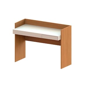 Escrivaninha p/ Escritório Versa Home c/ 1 Gaveta Freijo/Branco - Telasul