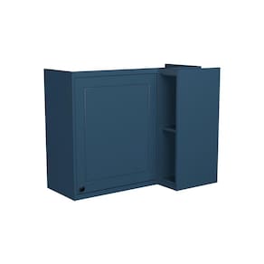 Armário Aéreo p/ Cozinha Évora PH 3125 Canto Reto c/ 1 Porta e 2 Nichos 92,5cm Azul - Herval