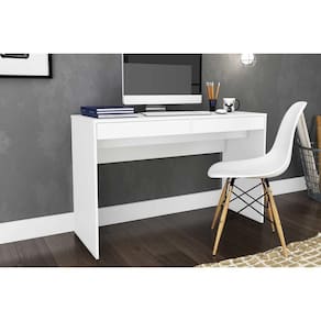 Mesa de Computador MSM 439 c/ 2 Gavetas Branco - Movelbento