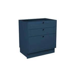 Balcão de Cozinha Évora PH 3120 c/ 3 Gavetas e Divisor de Talheres s/ Tampo 80cm Azul - Herval