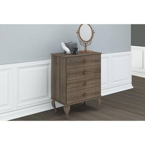 Cômoda de Quarto CL 4009 c/ 4 Gavetas Rustico - Movelbento