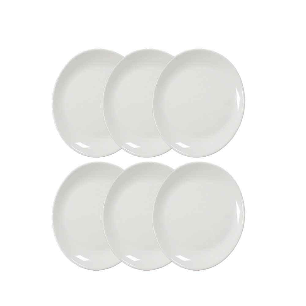 Jogo de Pratos de Vidro Temperado Oval Steak 6 pcs - Ruvolo