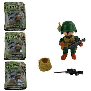 Boneco Militar com Acessórios Sandstorm - Tudo em Caixa