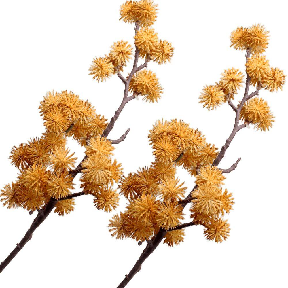 Kit 4 Plantas Artificiais Mamonas Decoração De Jardim 70cm