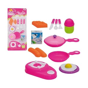 Kit Brinquedo Chefe De Cozinha 11 Pçs Brincando De Casinha