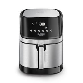 Fritadeira Air Fryer Dako Digital 5L 1700w Preto Com Inox 110V