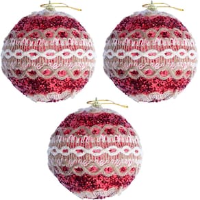 Kit 15 Decoração Bola Vermelha Natal Árvore De Natal De 75mm