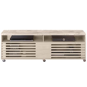 Rack Bancada Tv 65 Pol 2P 182 cm Frizz Calacata Off White MADETEC