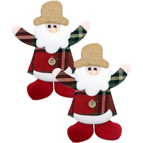 Kit 2 Pendente Enfeite Árvore Natal Boneco Papai Noel 15cm