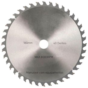 Disco De Serra Circular Com 40 Dentes 7" 180mm Para Madeira