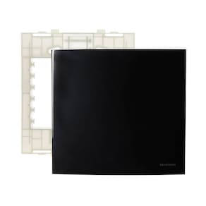 Placa Cega com Suporte MarGirius Sleek 4x4 Preto Ebony