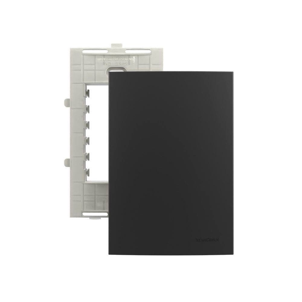 Placa Cega com Suporte MarGirius Sleek Colors 4x2 Grafite