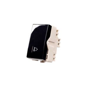 Módulo Interruptor Pulsador para Campainha com Luz MarGirius Sleek 10A Preto Ebony