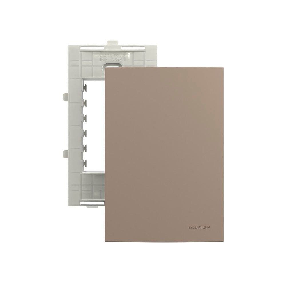 Placa Cega com Suporte MarGirius Sleek Colors 4x2 Argila