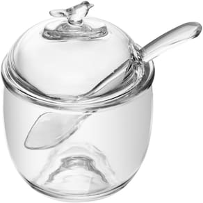 Açucareiro 150ml Cristal Colher Tampa Bird Wolff Café Chá