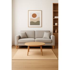 Tapete Pelo Baixo Antiderrapante Carino 100x140cm - Edantex - 02 Bege Claro