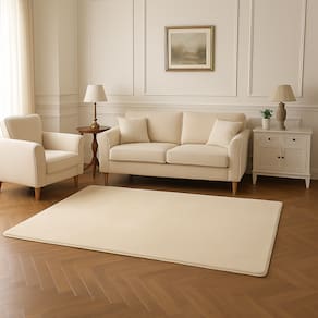 Tapete Pelo Baixo Antiderrapante Carino 140x200cm - Edantex - 01 Off White